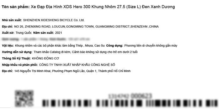Xe Đạp Địa Hình MTB XDS Hero 300 27.5 inch Size L