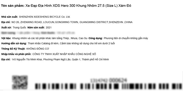 Xe Đạp Địa Hình MTB XDS Hero 300 27.5 inch Size L