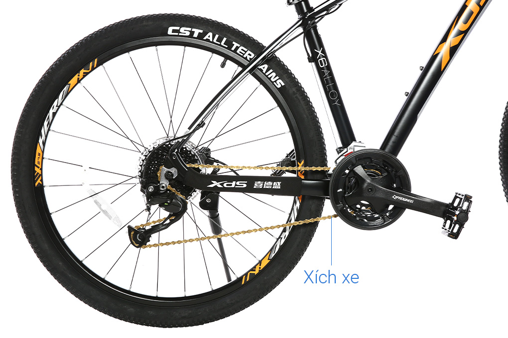 Xe Đạp Địa Hình MTB XDS Hero 380 27.5 inch Size M Màu Đen - Cam