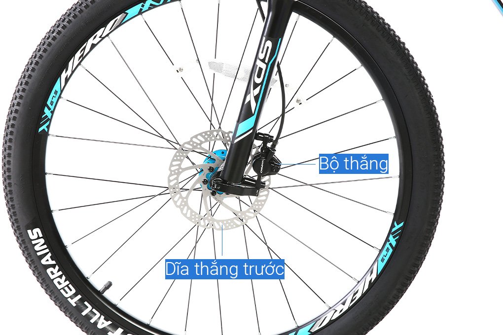 Xe Đạp Địa Hình MTB XDS Hero 380 27.5 inch Size M Màu Đen - xanh dương