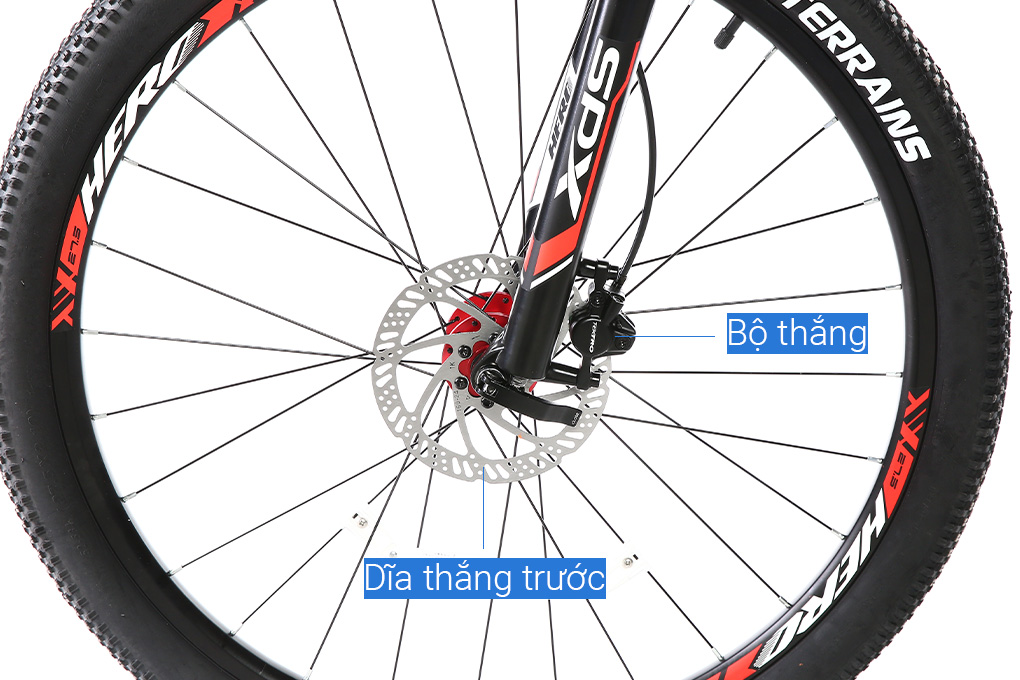 Xe Đạp Địa Hình MTB XDS Hero 380 27.5 inch Size M Màu Xám - Đỏ