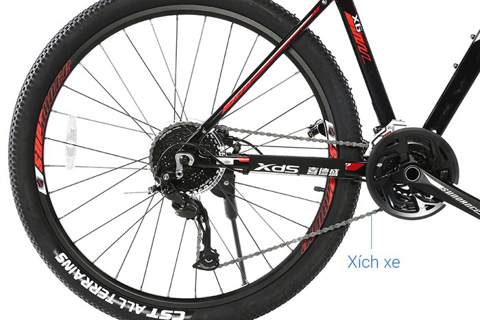 Xe Đạp Địa Hình MTB XDS Sunrising 800 Plus 27.5 inch Size M Màu Đen - Đỏ
