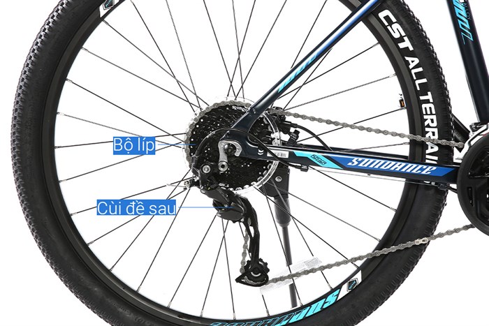 Xe Đạp Địa Hình MTB XDS Sunrising 800 Plus 27.5 inch Size M Màu Đen - xanh dương
