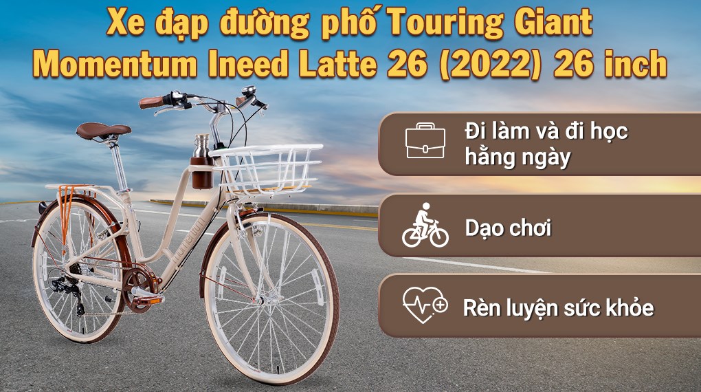 Xe Đạp Đường Phố Touring Giant Momentum Ineed Latte 26 (2022) thuộc dòng xe đạp đường phố của Giant 