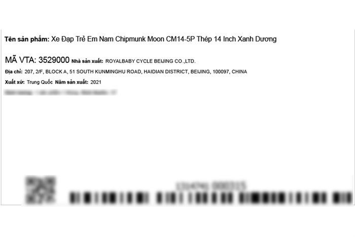 Xe Đạp Trẻ Em Chipmunk CM14-5P 14 inch Màu Xanh Dương