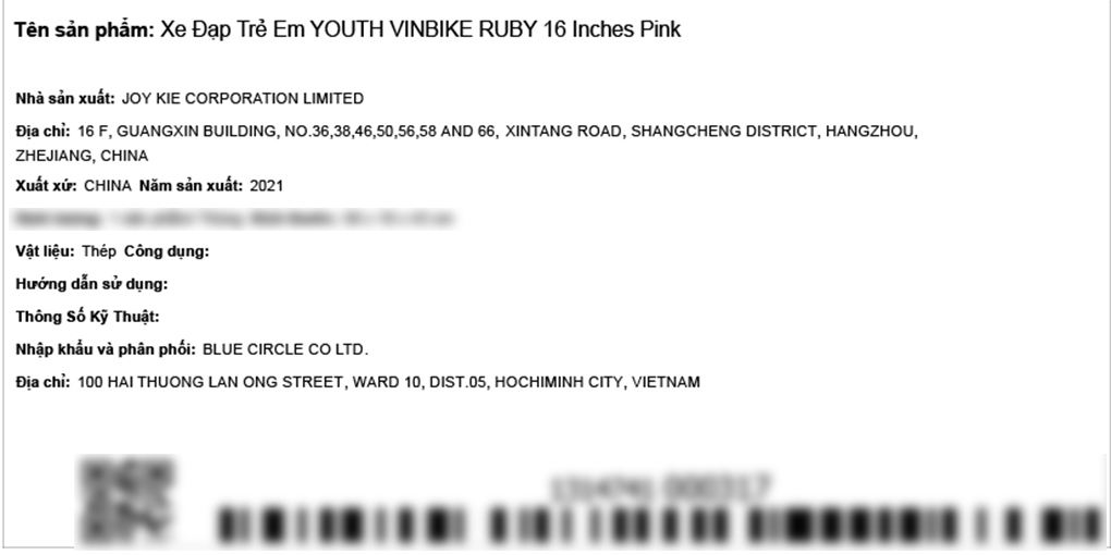 Xe Đạp Trẻ Em Vinbike Youth Ruby 16 inch Màu Hồng