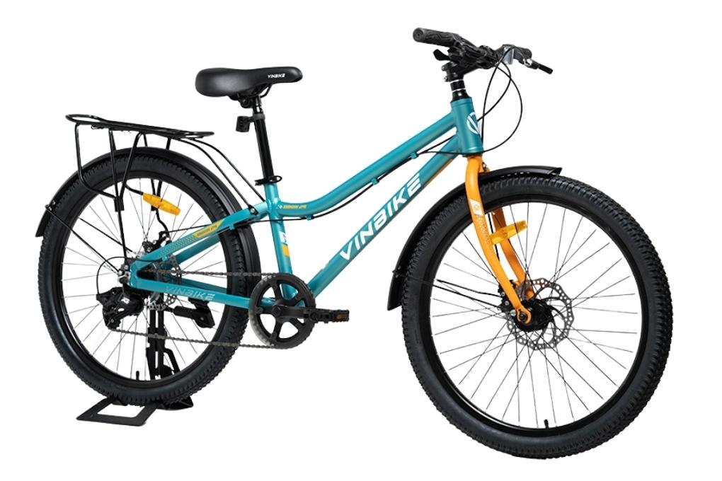 Xe Đạp Trẻ Em Vinbike Youth Rock 24 inch Màu Xanh lá