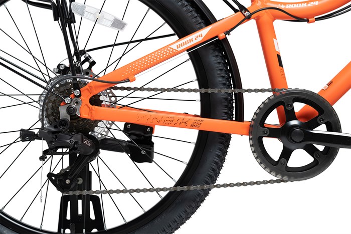 Xe Đạp Trẻ Em Vinbike Youth Rock 24 inch Màu Cam