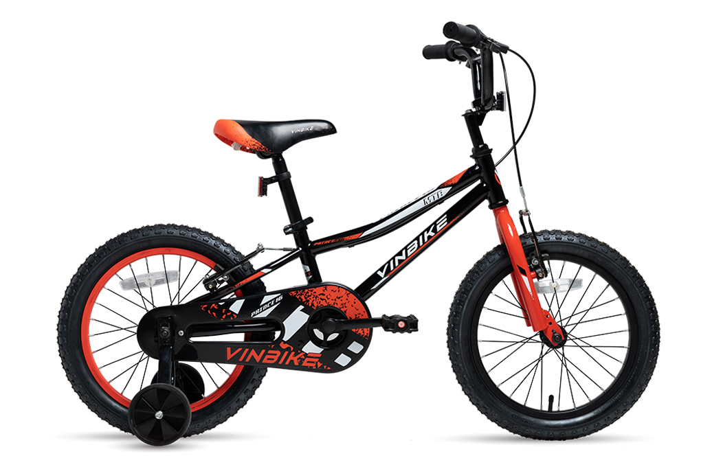 Xe Đạp Trẻ Em Vinbike Youth Prince 16 inch Màu Đen - Đỏ