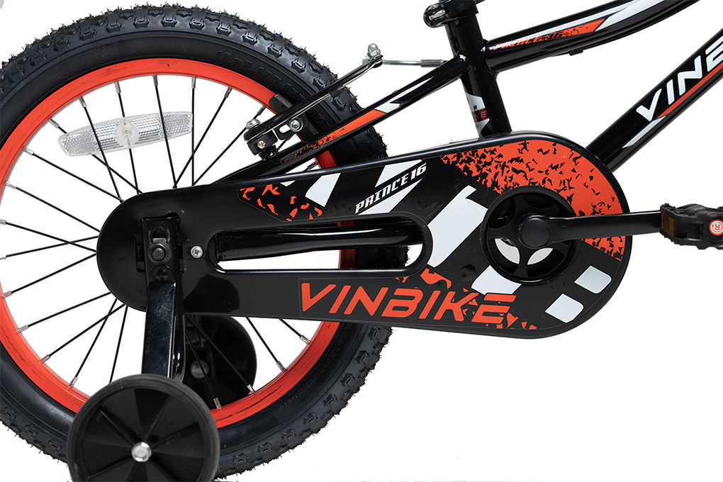 Xe Đạp Trẻ Em Vinbike Youth Prince 16 inch Màu Đen - Đỏ