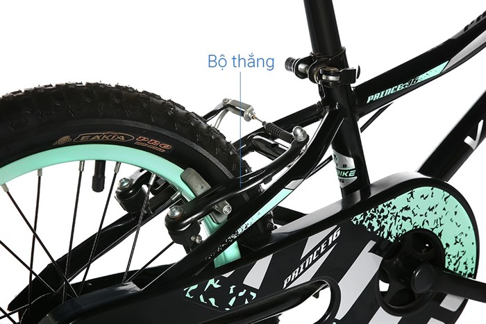 Xe Đạp Trẻ Em Vinbike Youth Prince 16 inch Màu Đen - Xanh lá