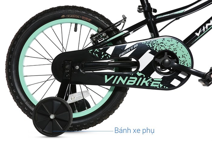 Xe Đạp Trẻ Em Vinbike Youth Prince 16 inch Màu Đen - Xanh lá