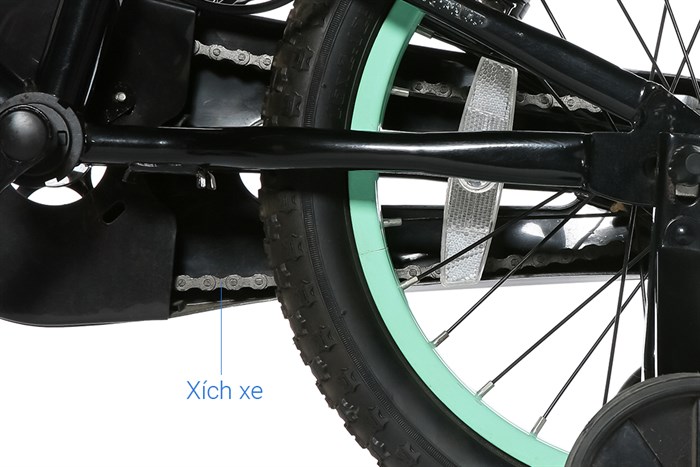 Xe Đạp Trẻ Em Vinbike Youth Prince 16 inch Màu Đen - Xanh lá