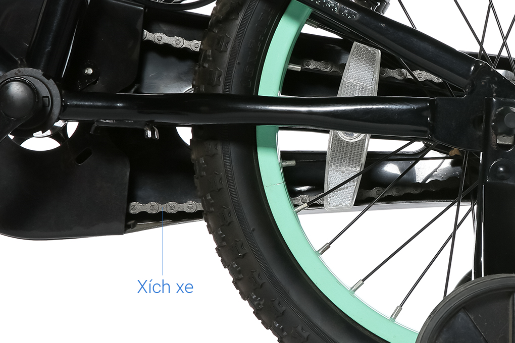Xe Đạp Trẻ Em Vinbike Youth Prince 16 inch Màu Đen - Xanh lá