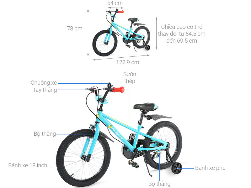 Xe Đạp Trẻ Em AVACycle Locke JK911-18 18 inch