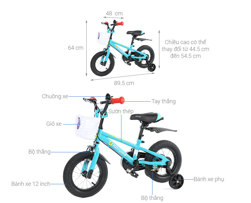 Xe Đạp Trẻ Em AVACycle Locke JY911-12 12 inch