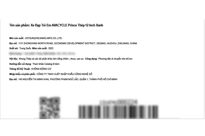 Xe Đạp Trẻ Em AVACycle Prince JY903-12 12 inch Màu Xanh Dương
