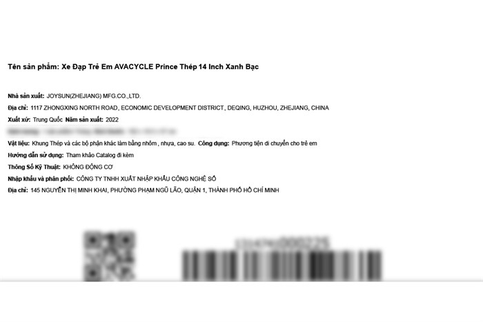 Xe Đạp Trẻ Em AVACycle Prince JY903-14 14 inch Màu Xanh Dương