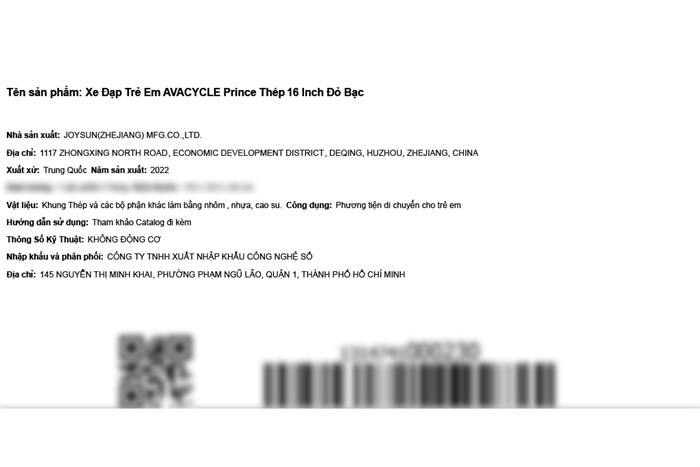 Xe Đạp Trẻ Em AVACycle Prince JY903-16 16 inch Màu Đỏ