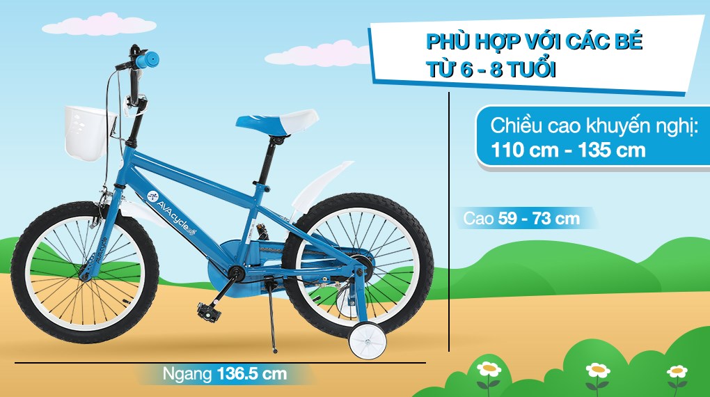 Xe Đạp Trẻ Em AVACycle Yellow JK907-18 18 inch