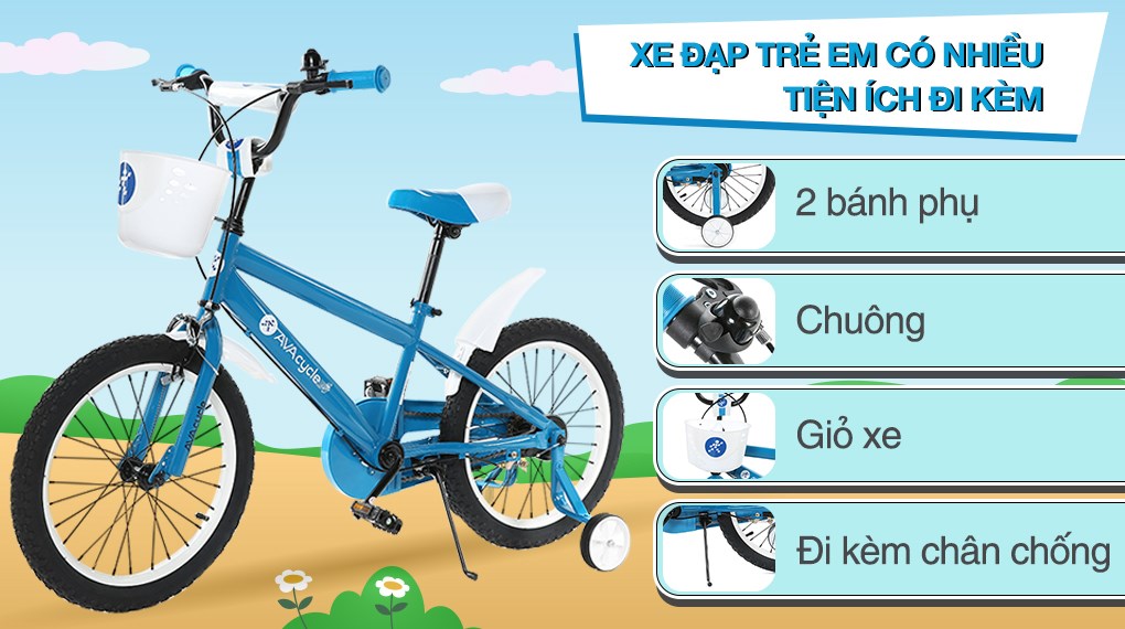 Xe Đạp Trẻ Em AVACycle Yellow JK907-18 18 inch