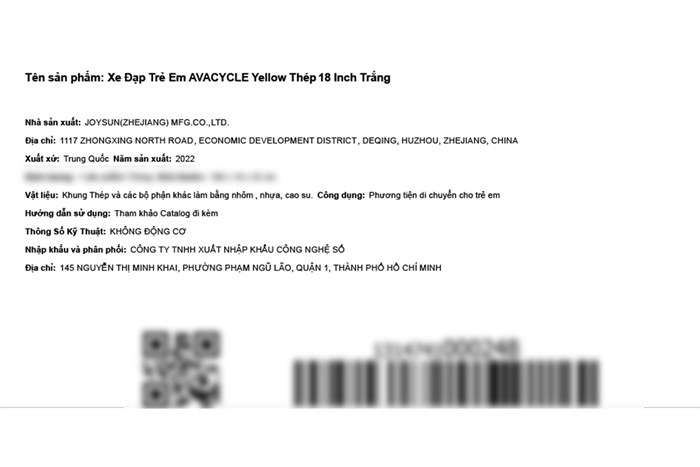 Xe Đạp Trẻ Em AVACycle Yellow JK907-18 18 inch Màu Trắng