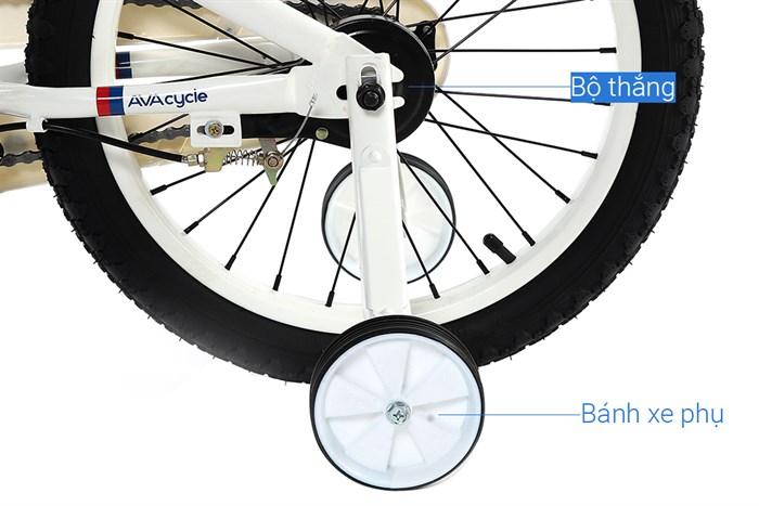 Xe Đạp Trẻ Em AVACycle Yellow JK907-18 18 inch Màu Trắng