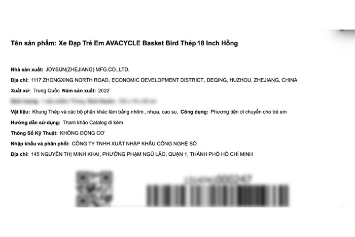 Xe Đạp Trẻ Em AVACycle Basket Bird JK904-18 18 inch Màu Hồng