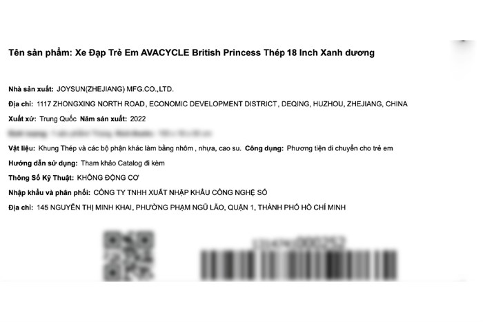 Xe Đạp Trẻ Em AVACycle British Princess JK904-18 18 inch Màu Xanh Dương