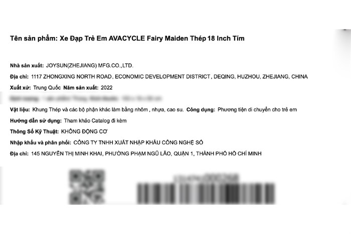 Xe Đạp Trẻ Em AVACycle Fairy Maiden JK905-18 18 inch Màu Tím