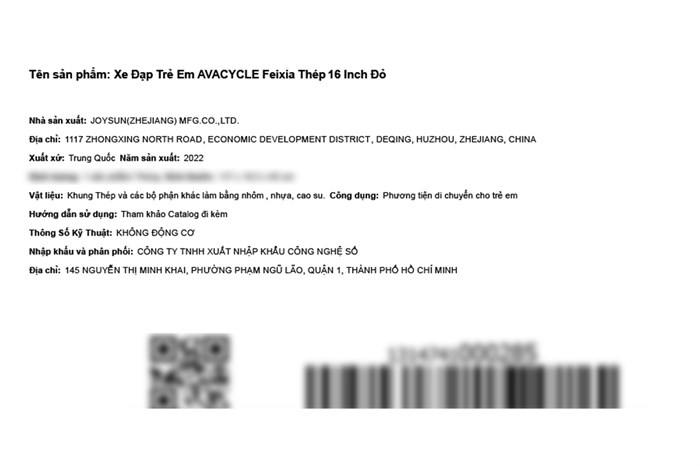 Xe Đạp Trẻ Em AVACycle Feixia JY912-16 16 inch Màu Đỏ