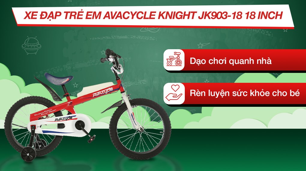 Xe Đạp Trẻ Em AVACycle Knight JK903-18 18 inch