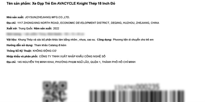 Xe Đạp Trẻ Em AVACycle Knight JK903-18 18 inch Màu Đỏ