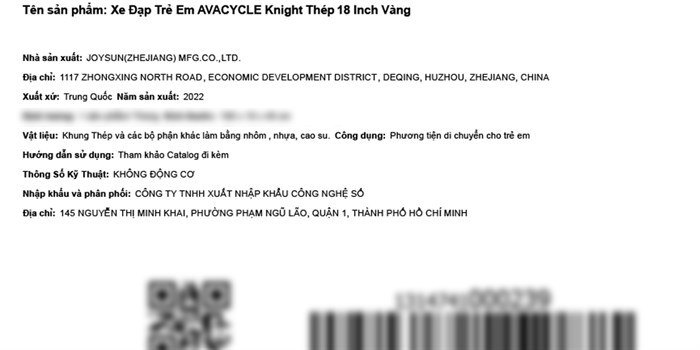 Xe Đạp Trẻ Em AVACycle Knight JK903-18 18 inch Màu Vàng