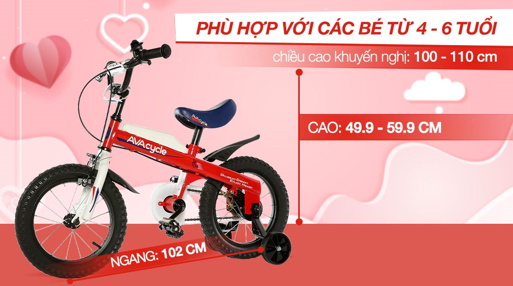 Xe Đạp Trẻ Em AVACycle Knight JY903-14 14 inch
