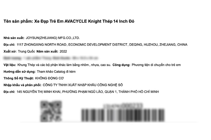 Xe Đạp Trẻ Em AVACycle Knight JY903-14 14 inch Màu Đỏ