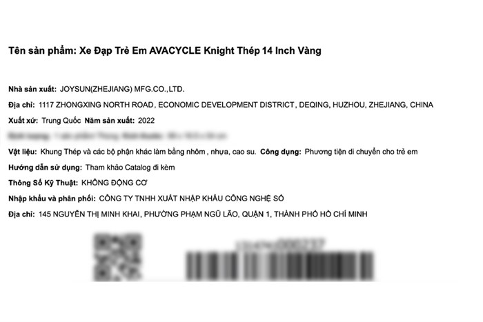 Xe Đạp Trẻ Em AVACycle Knight JY903-14 14 inch Màu Vàng