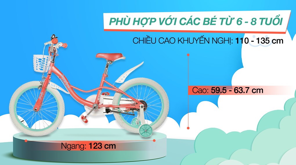 Xe Đạp Trẻ Em AVACycle Flower Fairy JK908-18 18 inch