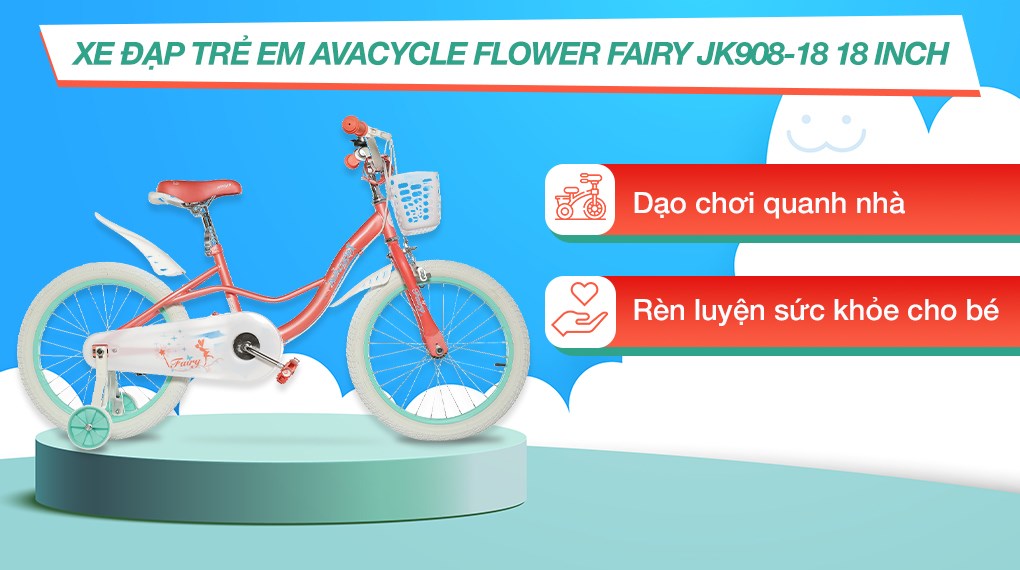 Xe Đạp Trẻ Em AVACycle Flower Fairy JK908-18 18 inch