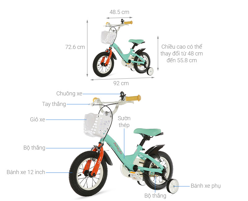 Xe Đạp Trẻ Em AVACycle Flying Fish JY902-12 12 inch