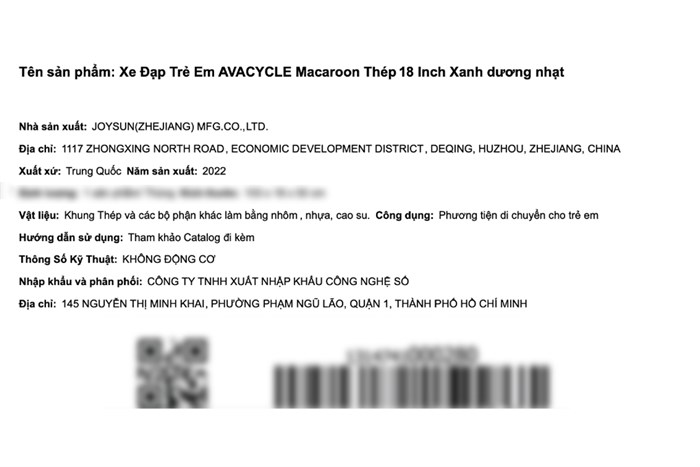 Xe Đạp Trẻ Em AVACycle Macaroon JK906-18 18 inch Màu Xanh dương nhạt