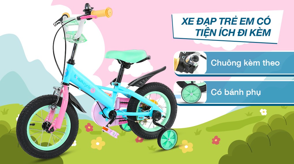 Xe Đạp Trẻ Em AVACycle Macaroon JY906-12 12 inch