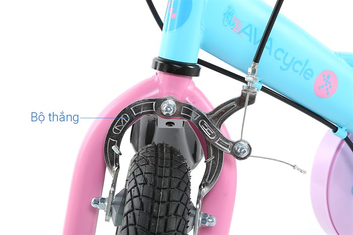 Xe Đạp Trẻ Em AVACycle Macaroon JY906-12 12 inch Màu Xanh dương nhạt
