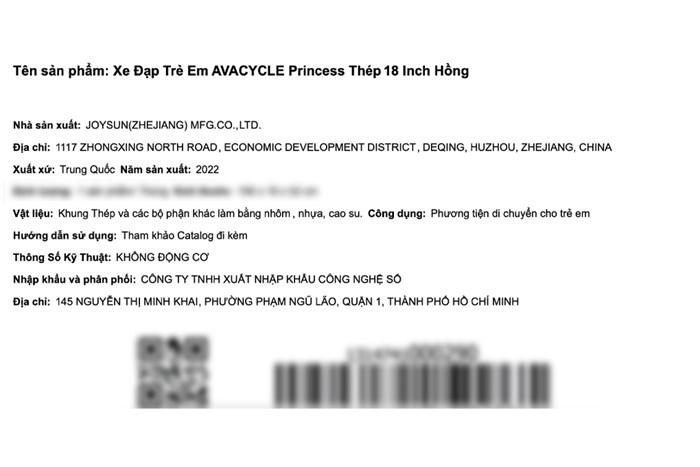 Xe Đạp Trẻ Em AVACycle Princess JK906-18 18 inch Màu Hồng