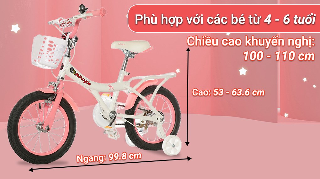 Xe Đạp Trẻ Em AVACycle Princess JY906-14 14 inch