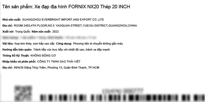 Xe Đạp Trẻ Em Fornix NX20 20 inch Màu Đen - Đỏ