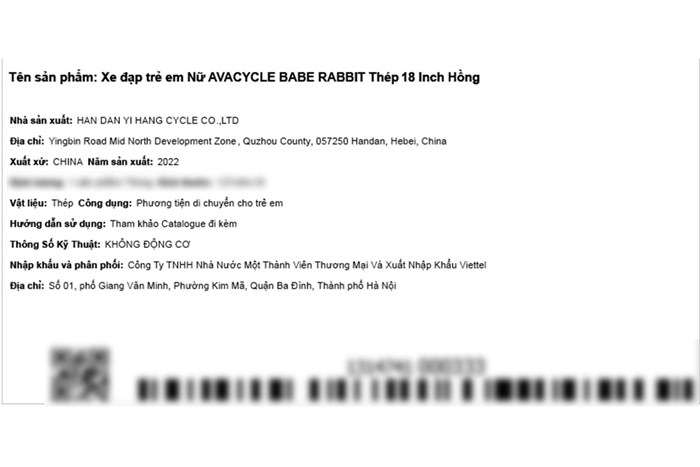 Xe Đạp Trẻ Em Nữ AVACycle Babe Rabbit 18 inch Màu Hồng