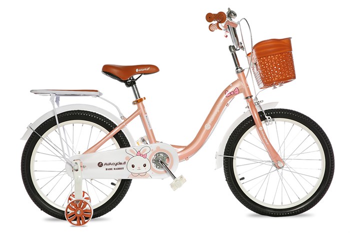 Xe Đạp Trẻ Em Nữ AVACycle Babe Rabbit 18 inch Màu Cam