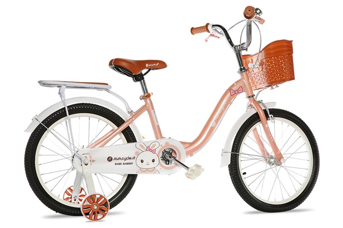 Xe Đạp Trẻ Em Nữ AVACycle Babe Rabbit 18 inch Màu Cam
