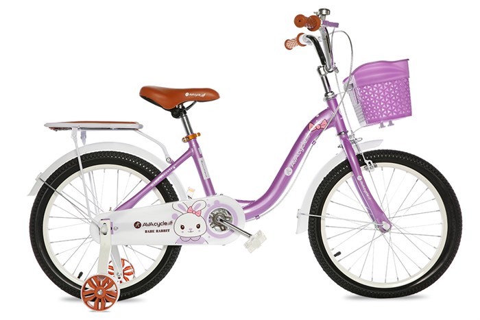 Xe Đạp Trẻ Em Nữ AVACycle Babe Rabbit 18 inch Màu Tím